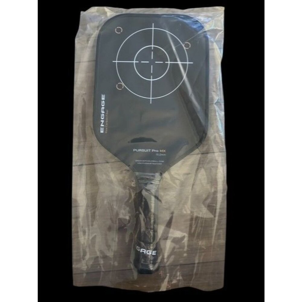 Engage Pursuit Pro MX 15.2mm Pickleball Paddle Raw Carbon Fiber Artic Gold NEW - Picture 6 of 7
